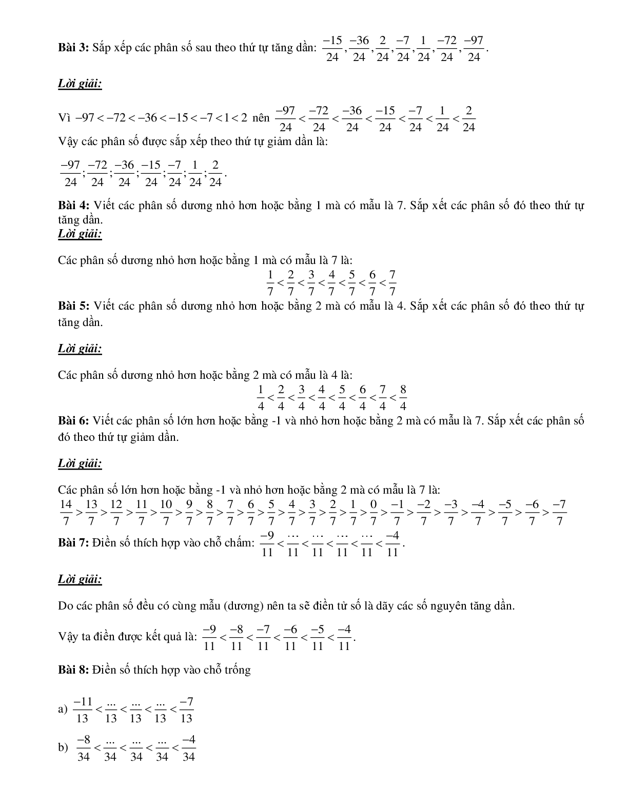 60 Bài tập về So sánh hai phân số khác mẫu số (có đáp án năm 2024) - Toán lớp 4 (trang 2)