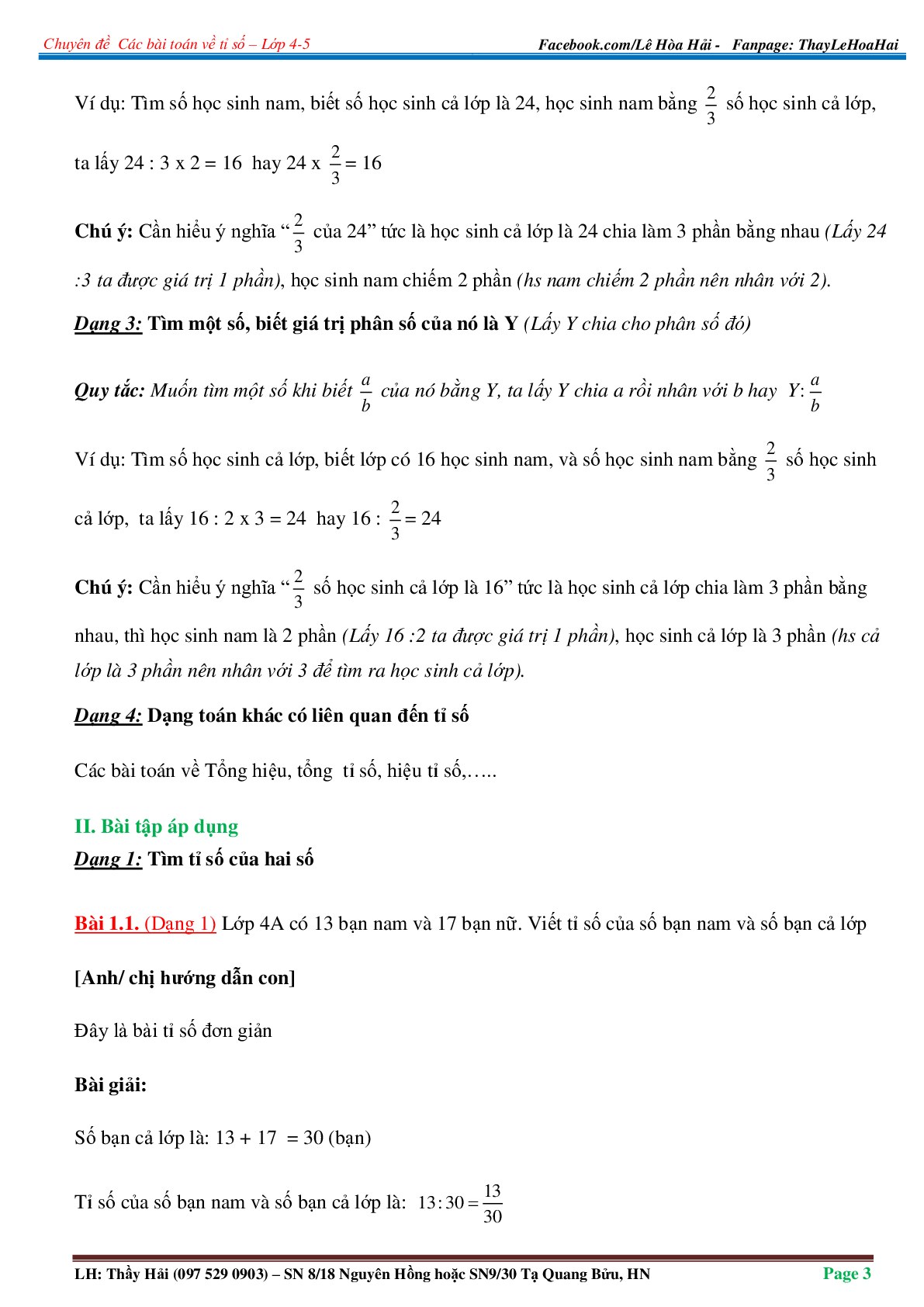 50 Bài tập về Giới thiệu tỉ số (có đáp án năm 2024) - Toán lớp 4 (trang 3)