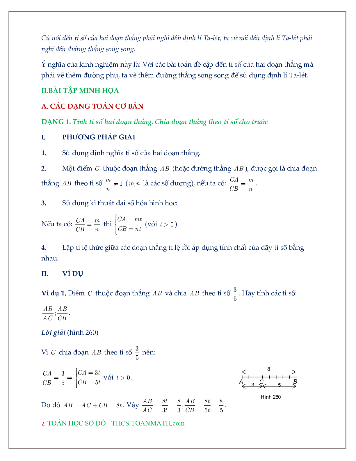 60 Bài tập về Định lí Ta-let trong tam giác (có đáp án năm 2023) - Toán 8 (trang 2)