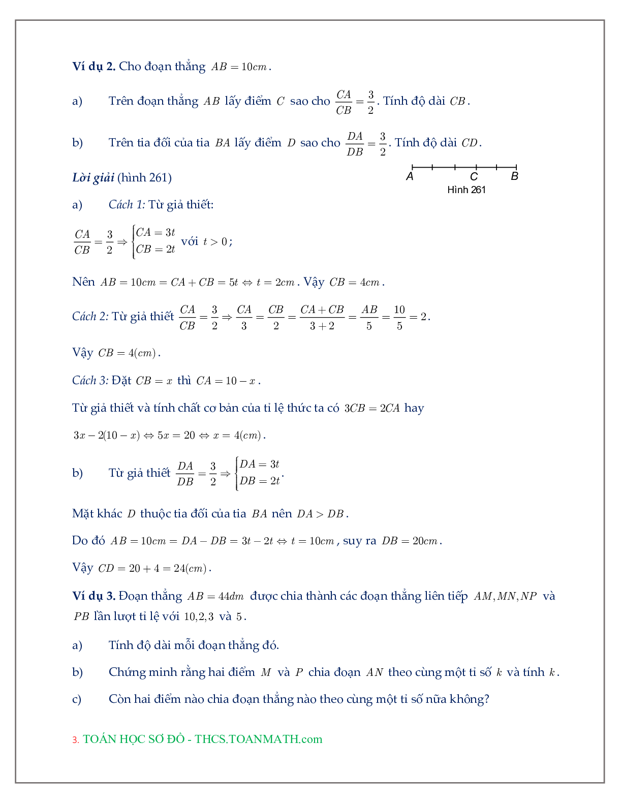 60 Bài tập về Định lí Ta-let trong tam giác (có đáp án năm 2023) - Toán 8 (trang 3)