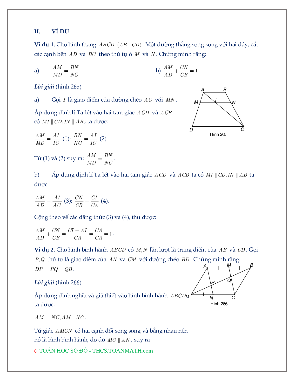 60 Bài tập về Định lí Ta-let trong tam giác (có đáp án năm 2023) - Toán 8 (trang 6)