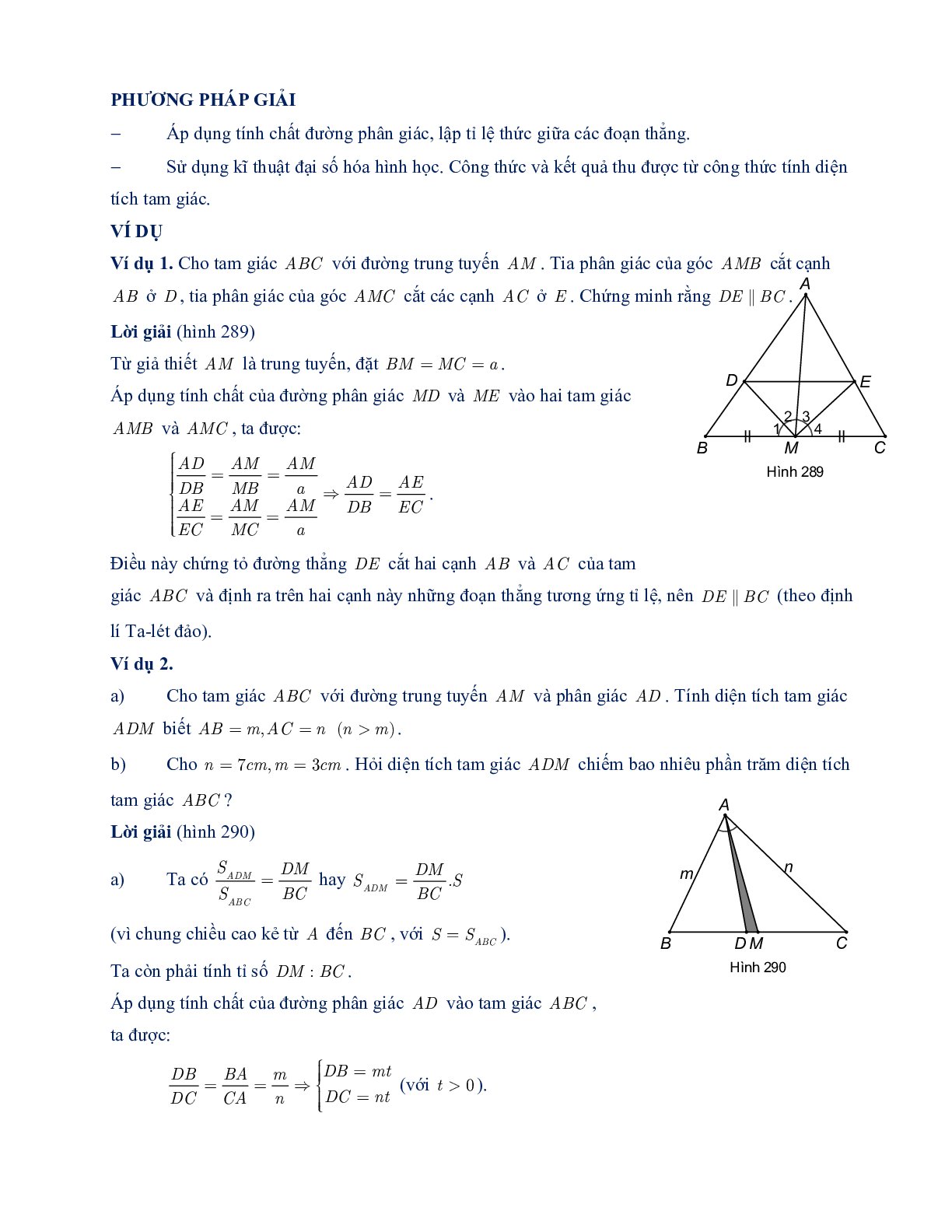 60 Bài tập về Tính chất đường phân giác của tam giác (có đáp án năm 2023) - Toán 8 (trang 3)