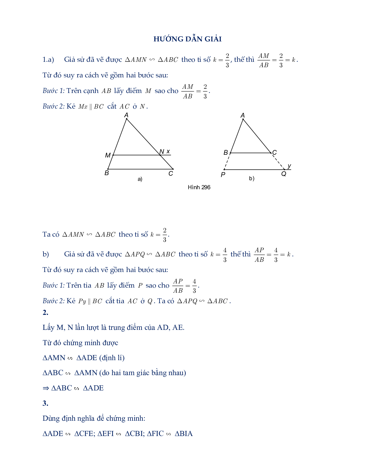 60 Bài tập về Khái niệm tam giác đồng dạng (có đáp án năm 2024) - Toán 8 (trang 3)