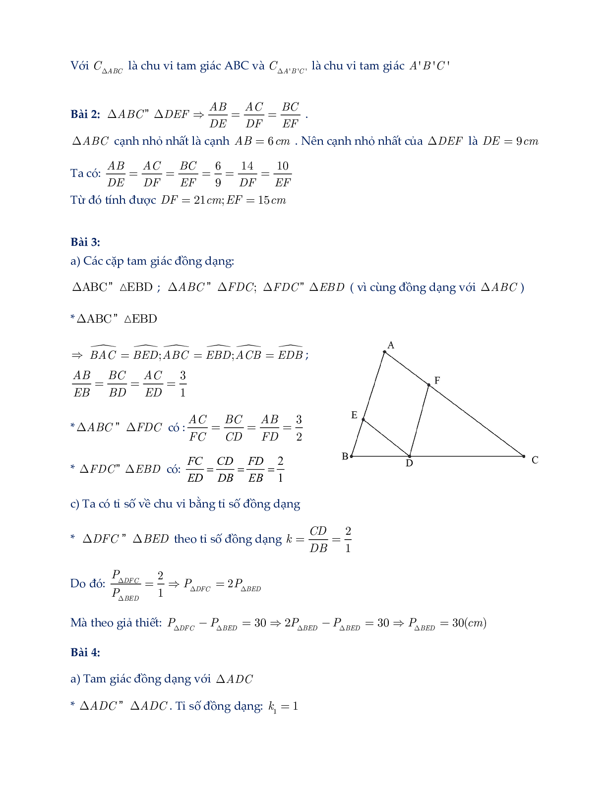 60 Bài tập về Khái niệm tam giác đồng dạng (có đáp án năm 2024) - Toán 8 (trang 6)