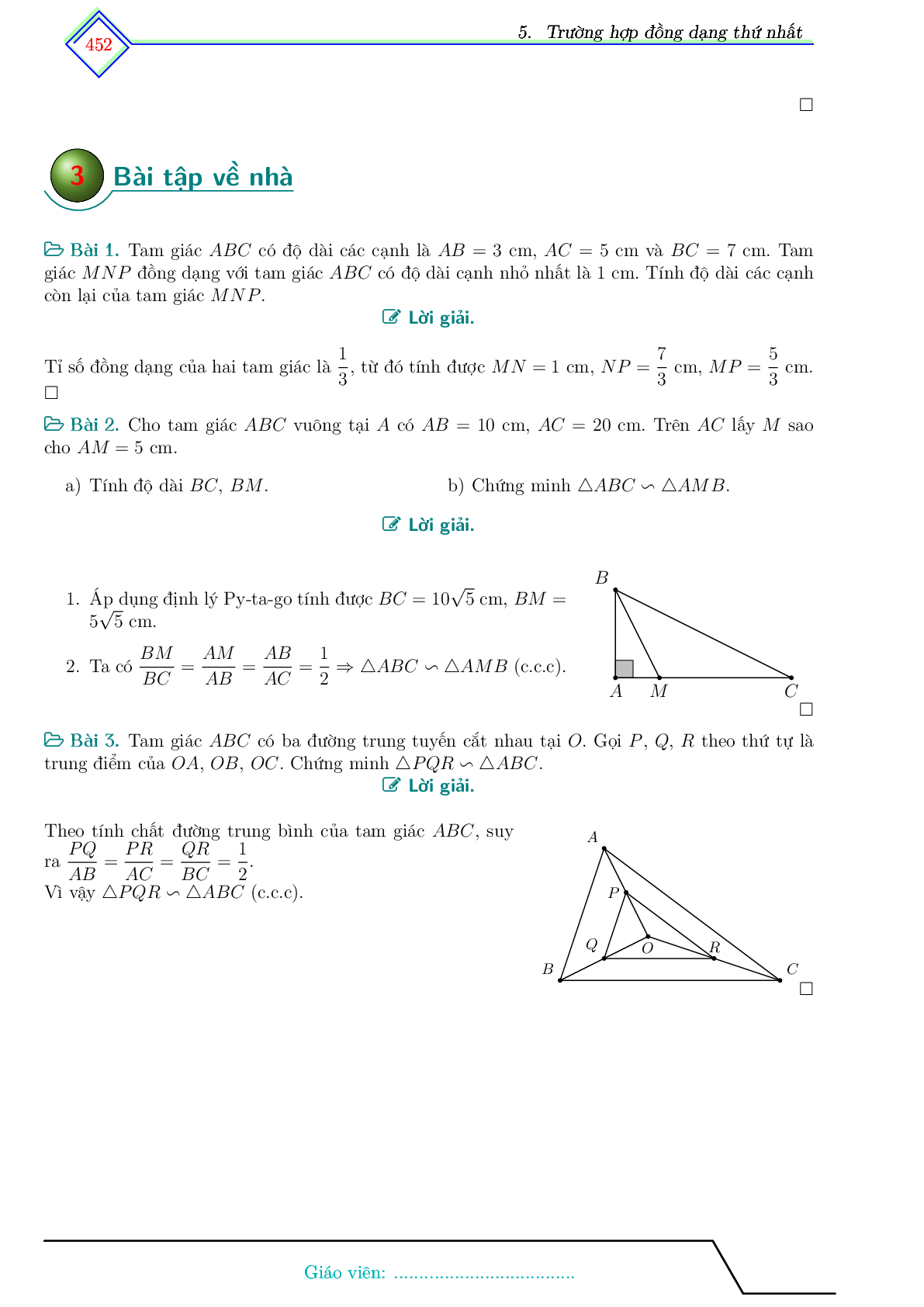 60 Bài tập về trường hợp đồng dạng thứ nhất trong tam giác (có đáp án năm 2024) - Toán 8 (trang 4)