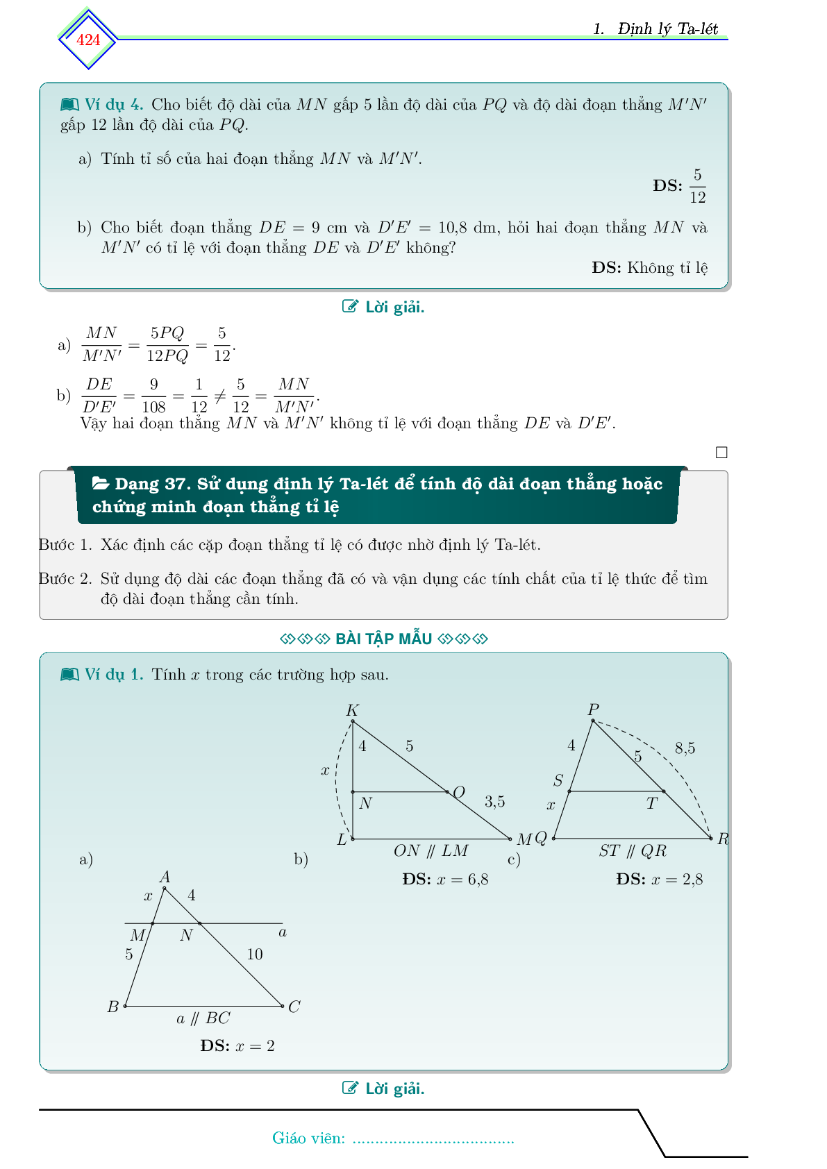 300 Bài tập Toán 8 chương 3: Tam giác đồng dạng (có đáp án năm 2024) (trang 3)