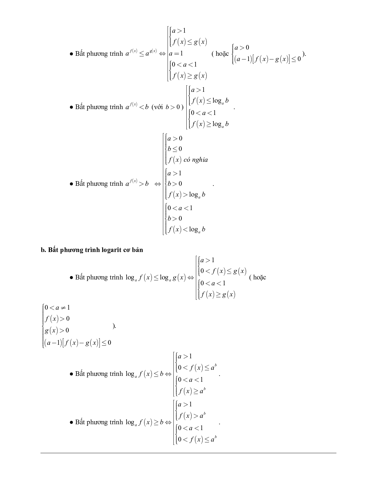 60 Bài tập về Bất phương trình mũ và bất phương trình logarit (2024) có đáp án - Toán 12 (trang 2)