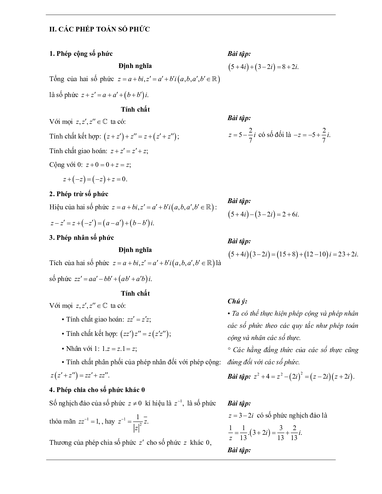 60 Bài tập về số phức (có đáp án năm 2024) - Toán 12 (trang 4)