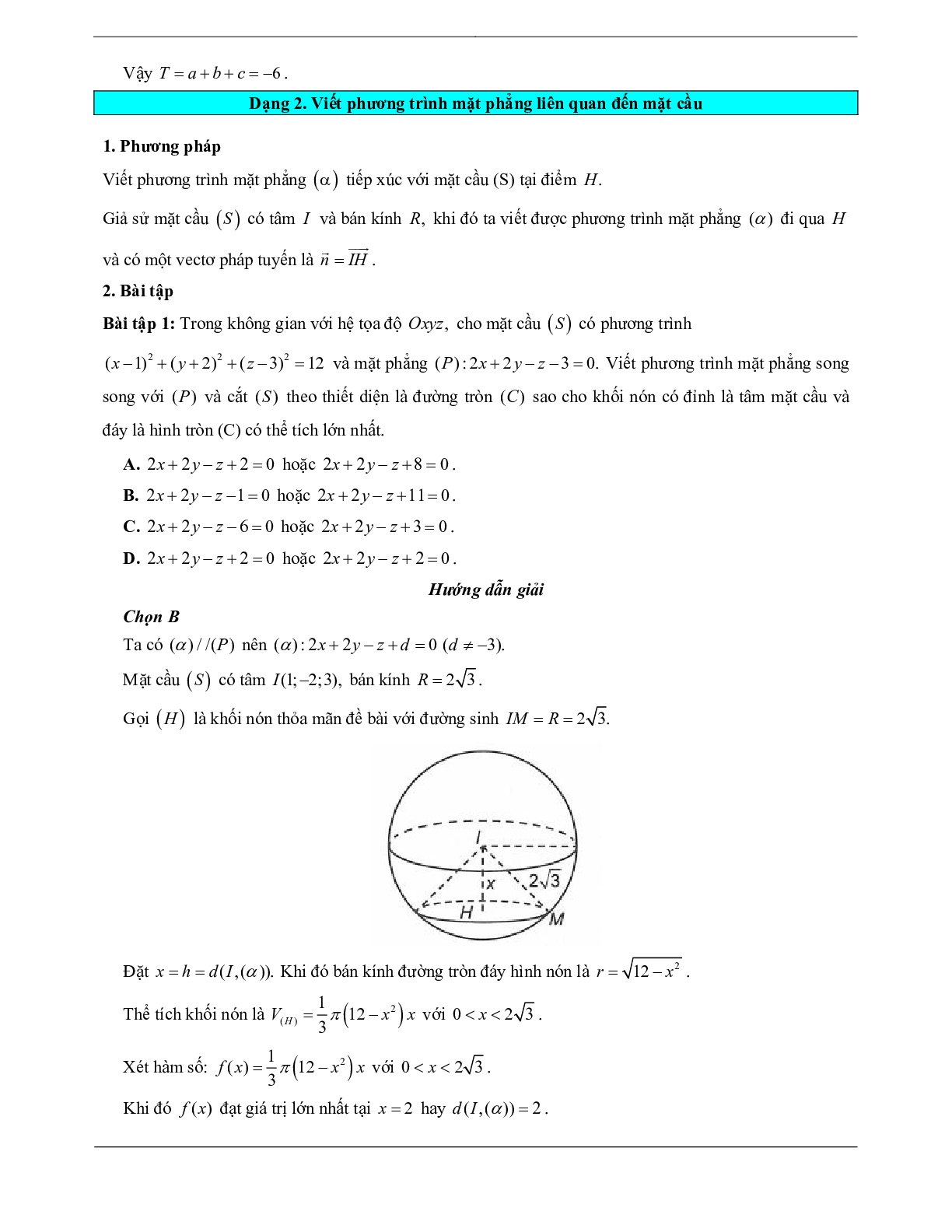 60 Bài tập về phương trình mặt phẳng (có đáp án năm 2024) - Toán 12 (trang 7)