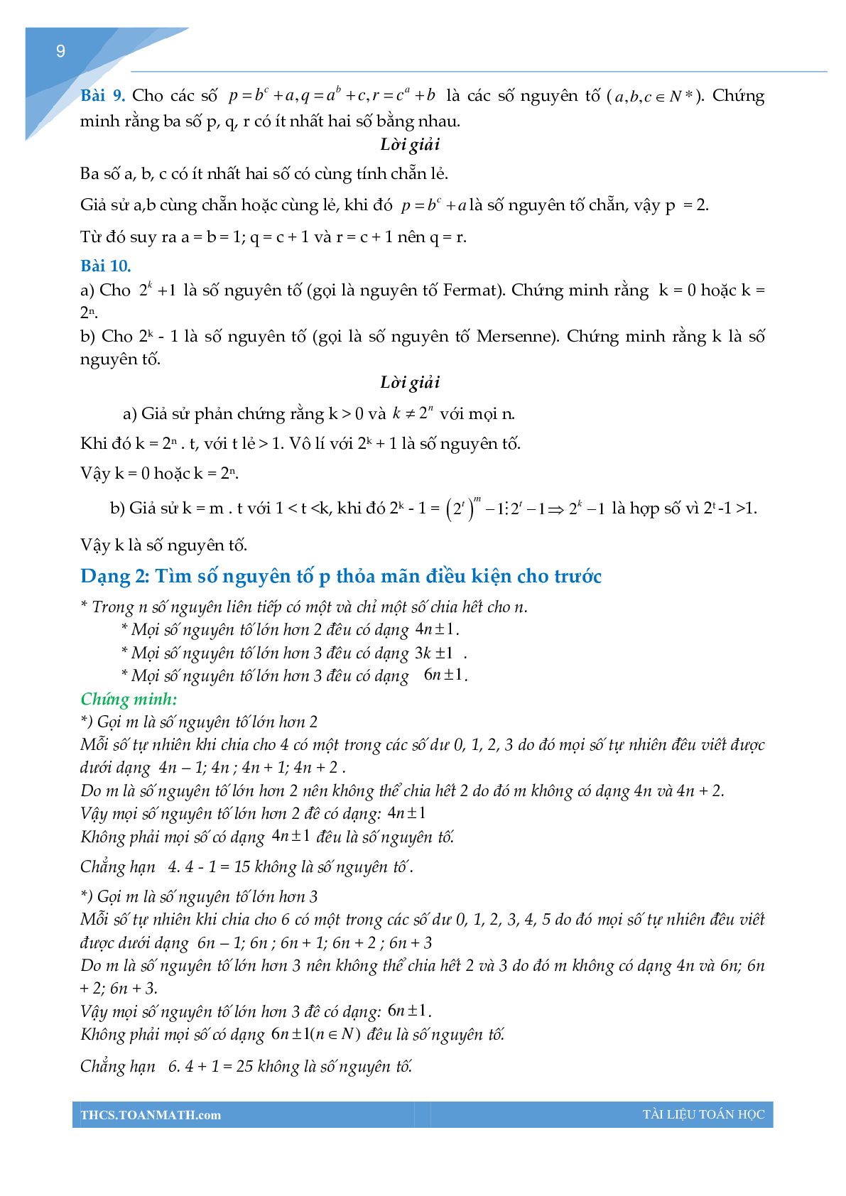 50 Bài tập về số nguyên tố (có đáp án năm 2024) - Toán 6 (trang 7)