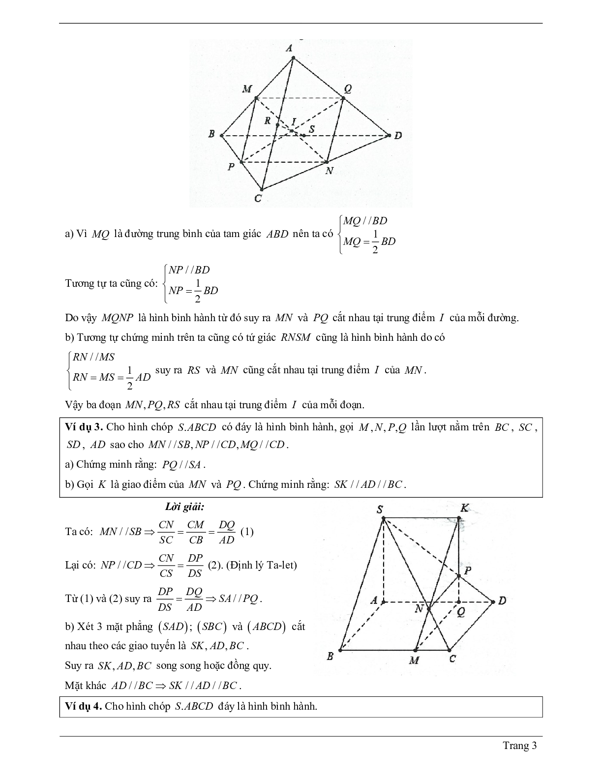 70 Bài tập về hai đường thẳng song song (có đáp án năm 2024) - Toán 11 (trang 3)