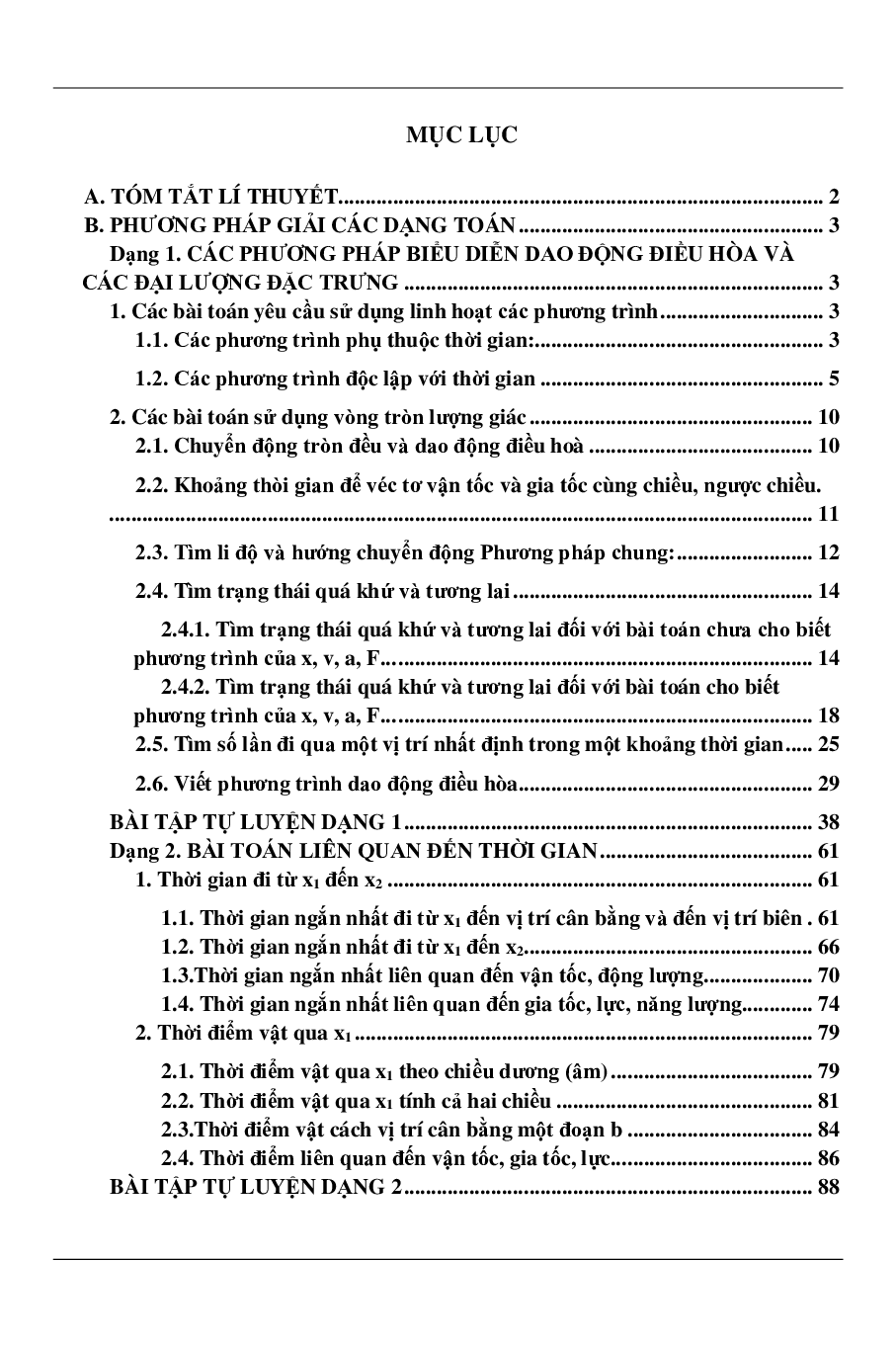 100 Bài tập về dao động điều hòa phần 1 (2024) có đáp án chi tiết nhất (trang 1)