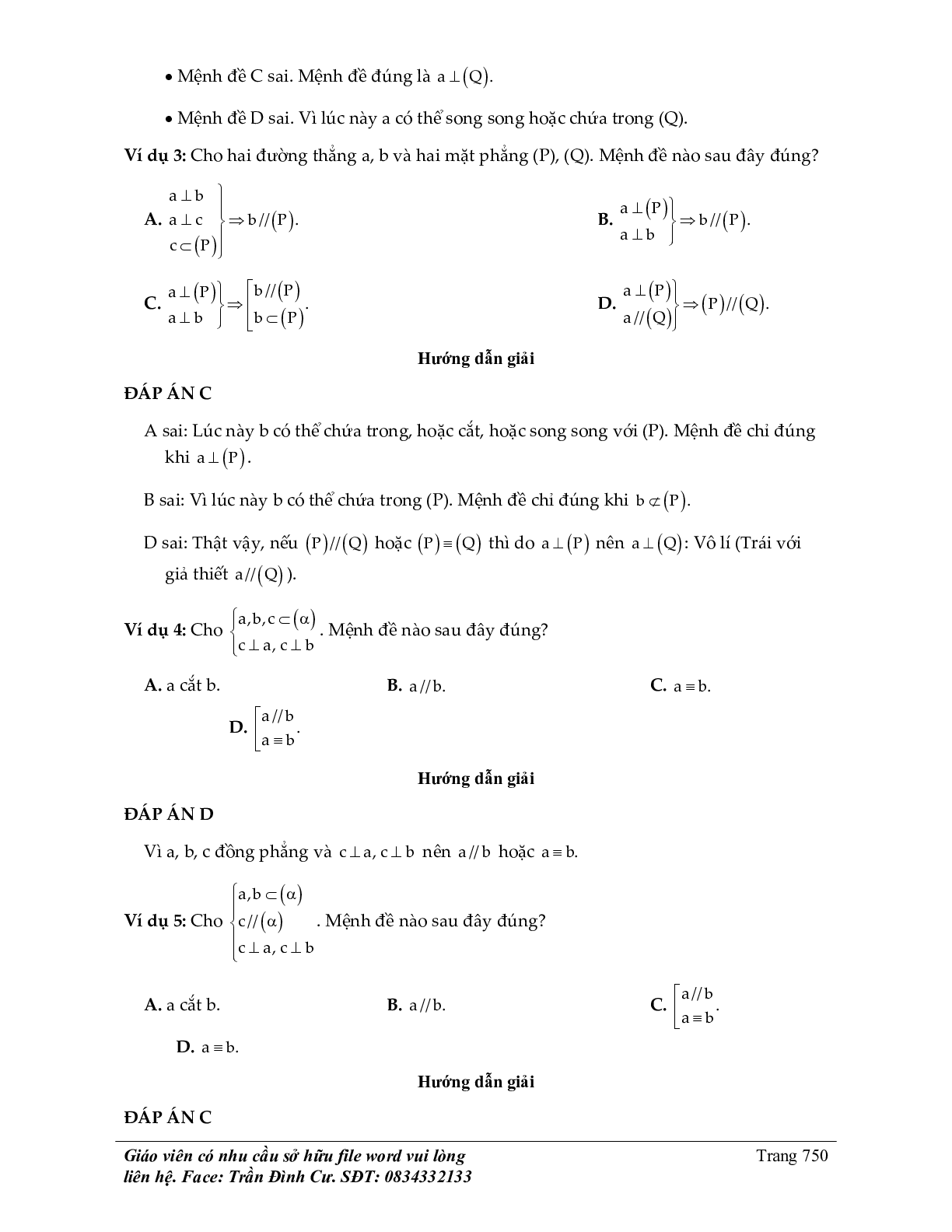 100 Bài tập về đường thẳng vuông góc với mặt phẳng (có đáp án năm 2024) - Toán 11 (trang 5)