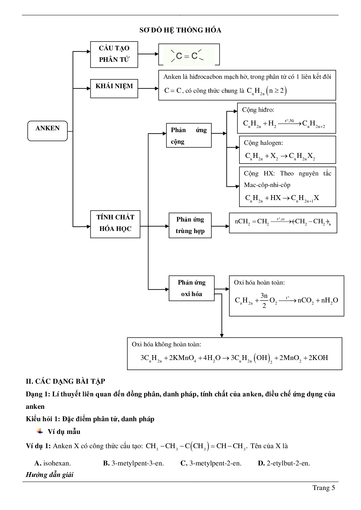80 Bài tập về anken (2024) có đáp án chi tiết nhất (trang 5)