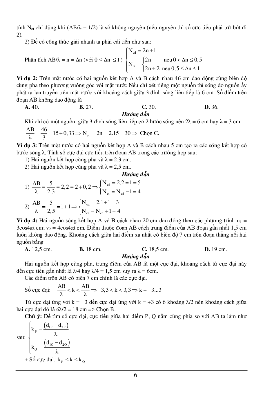 100 bài tập về giao thoa sóng cơ (2024) có đáp án chi tiết nhất (trang 7)