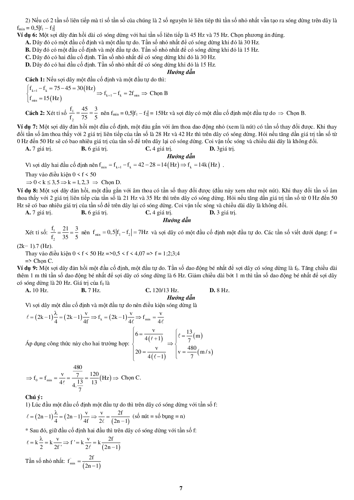 80 bài tập về sóng dừng (2024) có đáp án chi tiết nhất (trang 7)