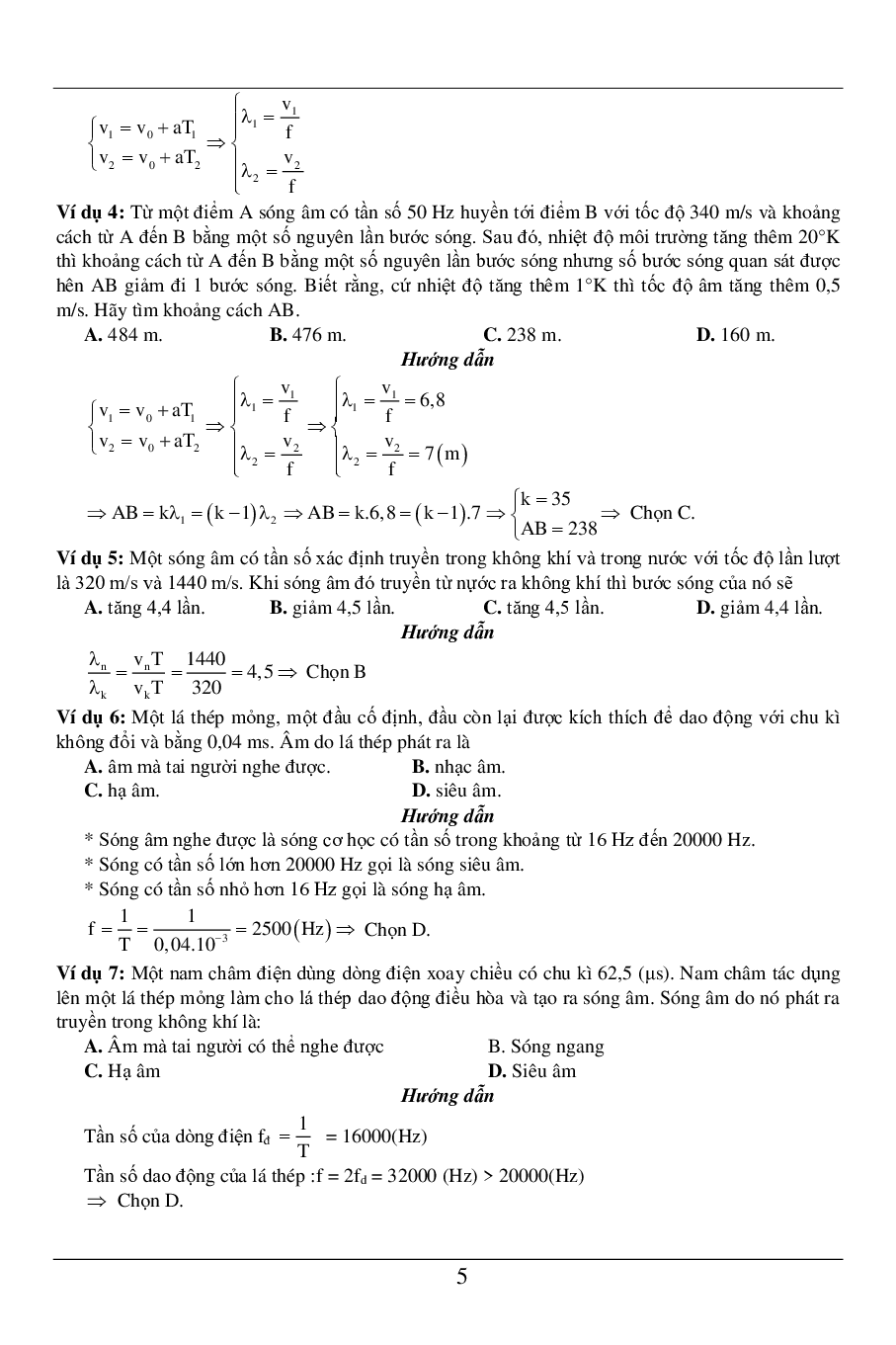 100 bài tập về sóng âm (2024) có đáp án chi tiết nhất (trang 6)