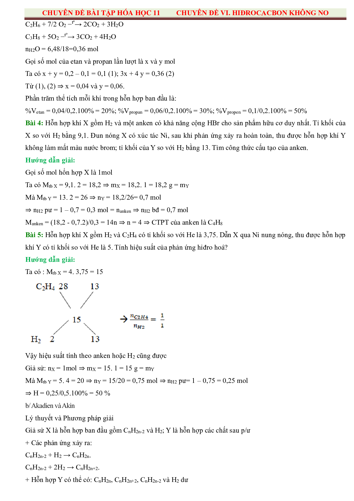 500 Bài tập Hóa 11 Chương 6: Hiđrocacbon không no (có đáp án năm 2023) (trang 8)