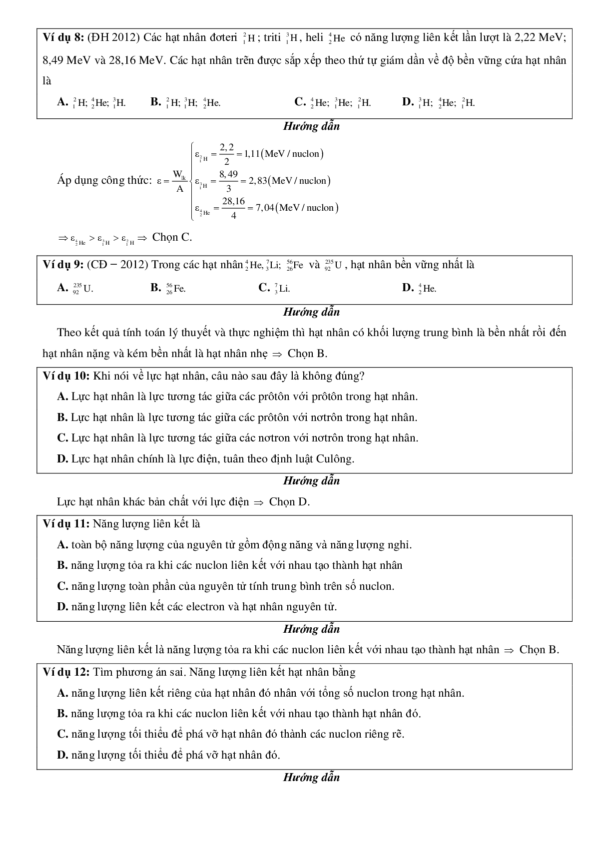 100 bài tập về năng lượng liên kết của hạt nhân. phản ứng hạt nhân (2024) có đáp án chi tiết nhất (trang 3)