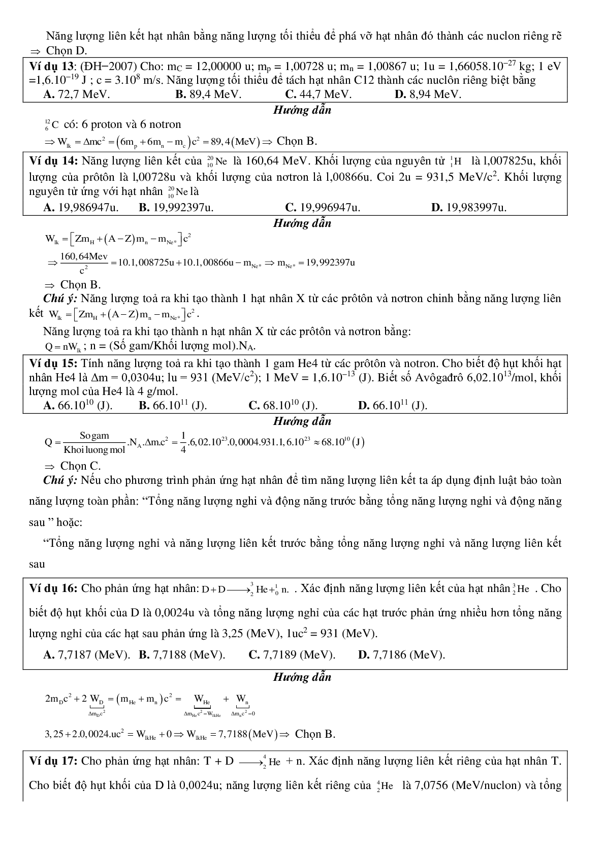 100 bài tập về năng lượng liên kết của hạt nhân. phản ứng hạt nhân (2024) có đáp án chi tiết nhất (trang 4)