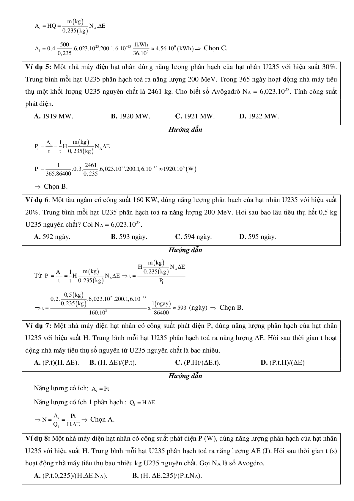 80 bài tập về phản ứng phân hạch. phản ứng nhiệt hạch (có đáp án năm 2023) - Vật lí 12 (trang 5)