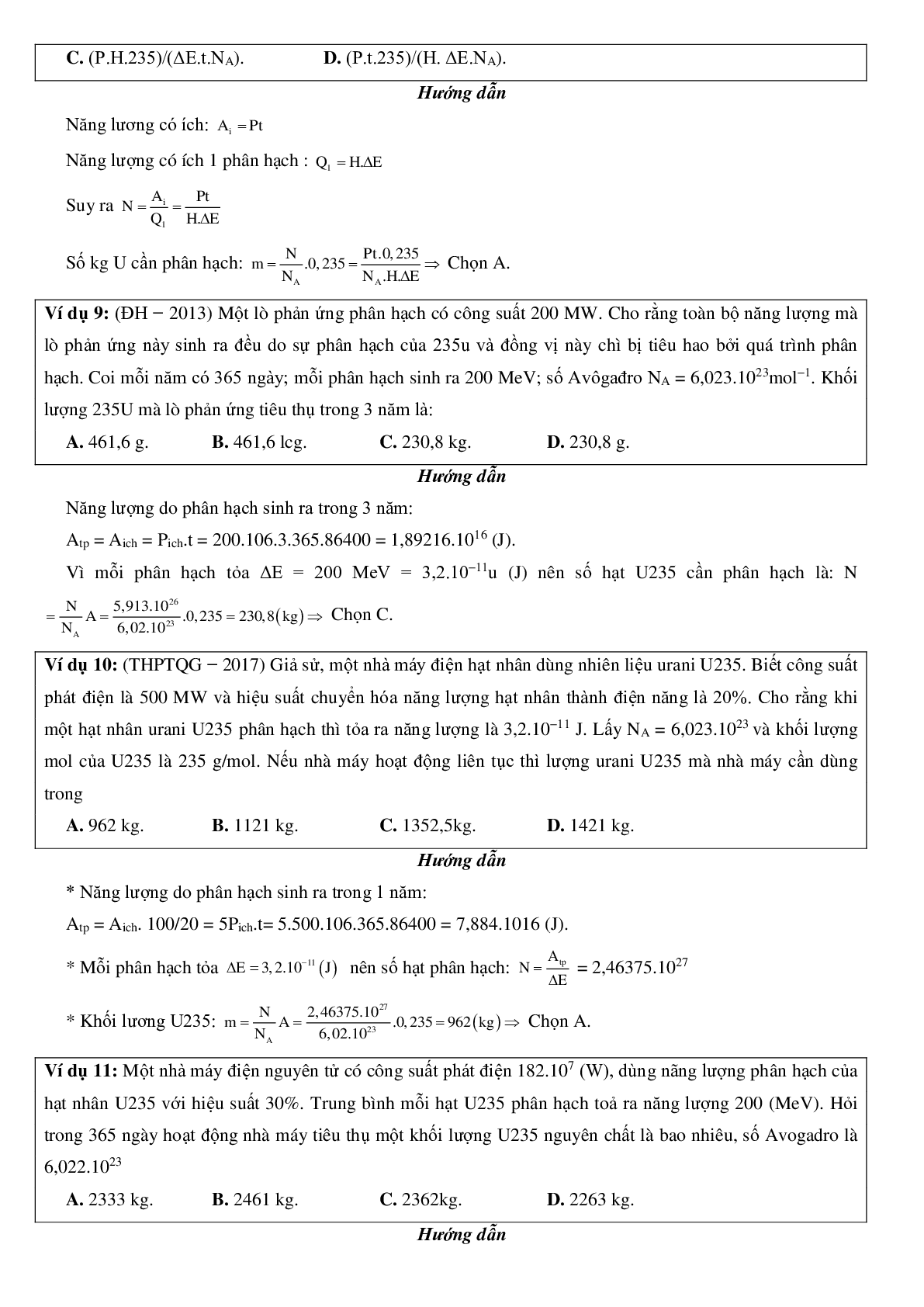 80 bài tập về phản ứng phân hạch. phản ứng nhiệt hạch (có đáp án năm 2023) - Vật lí 12 (trang 6)