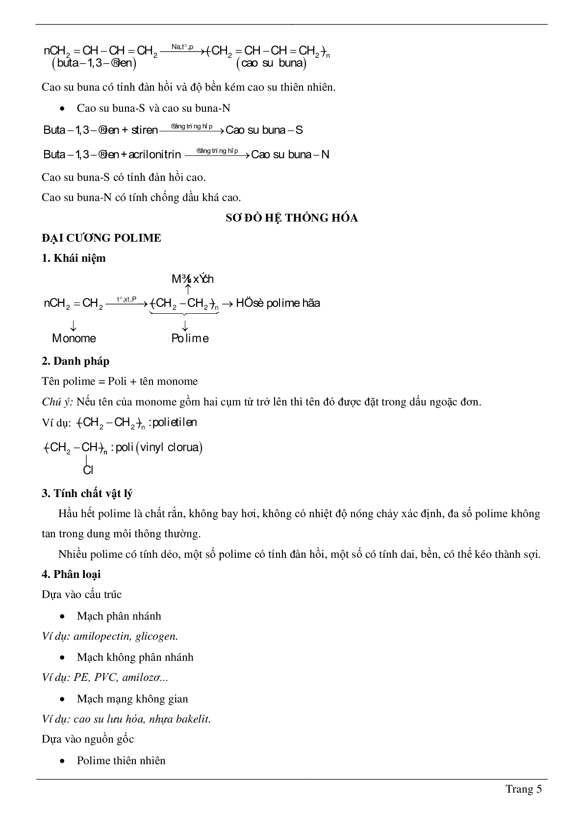 95 Bài tập về Polime (có đáp án năm 2024) hay nhất (trang 5)