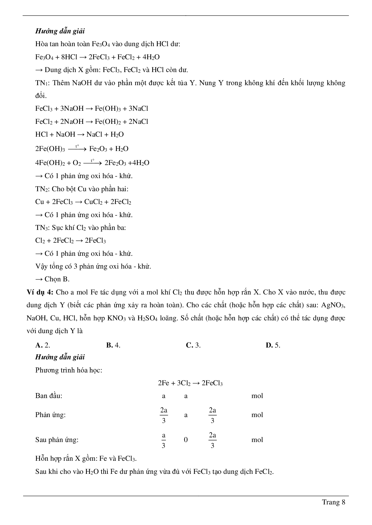 70 Bài tập sắt và hợp chất của sắt (2024) có đáp án (chi tiết nhất) (trang 8)