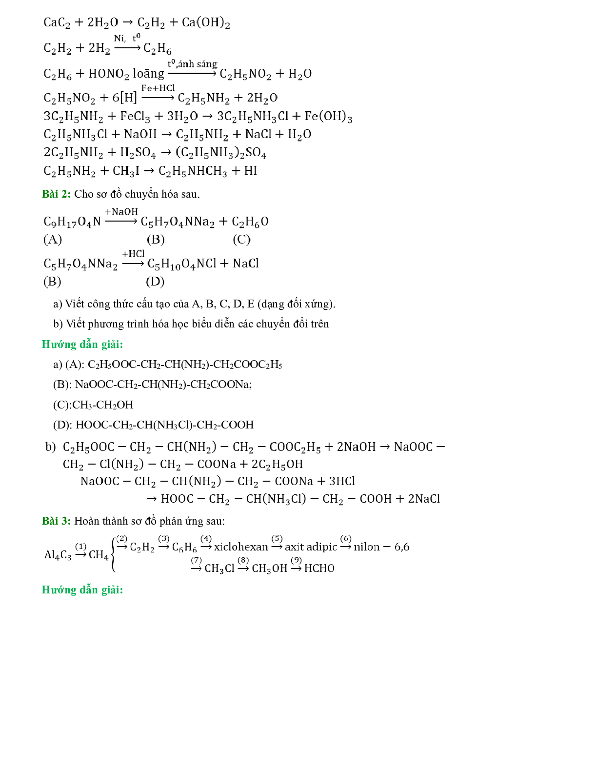 1000 Bài tập hóa 12 Chương 3: Amin. amino axit và protein (có đáp án năm 2023) (trang 8)