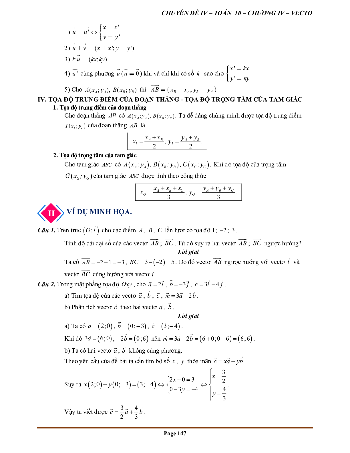 80 Bài tập về vectơ trong mặt phẳng tọa độ (có đáp án năm 2024) (trang 3)