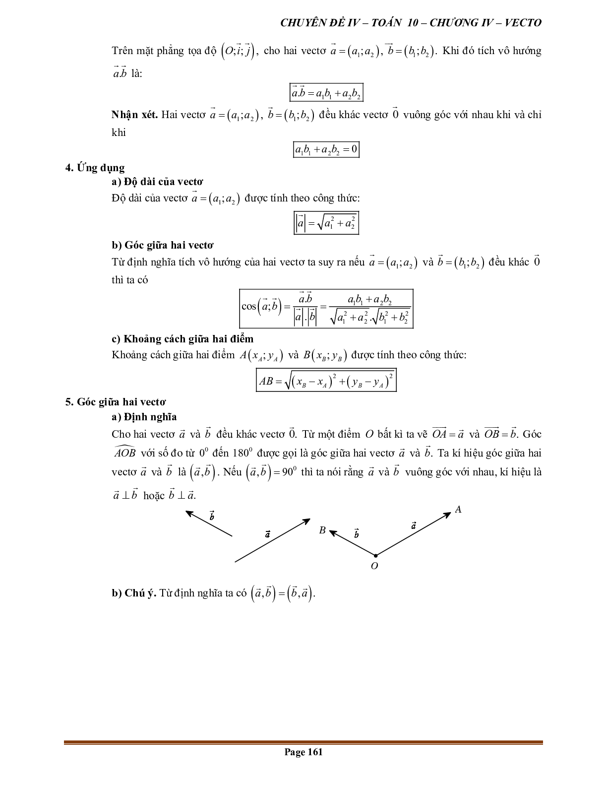 90 Bài tập tích vô hướng của hai vectơ (có đáp án năm 2024) - Toán 10 (trang 2)