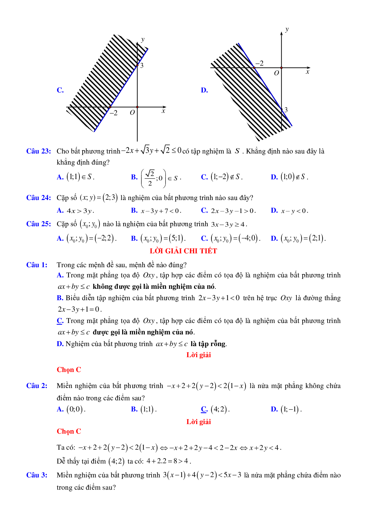 200 Bài tập Bất phương trình bậc nhất hai ẩn (có đáp án năm 2024) - Toán 10 (trang 4)