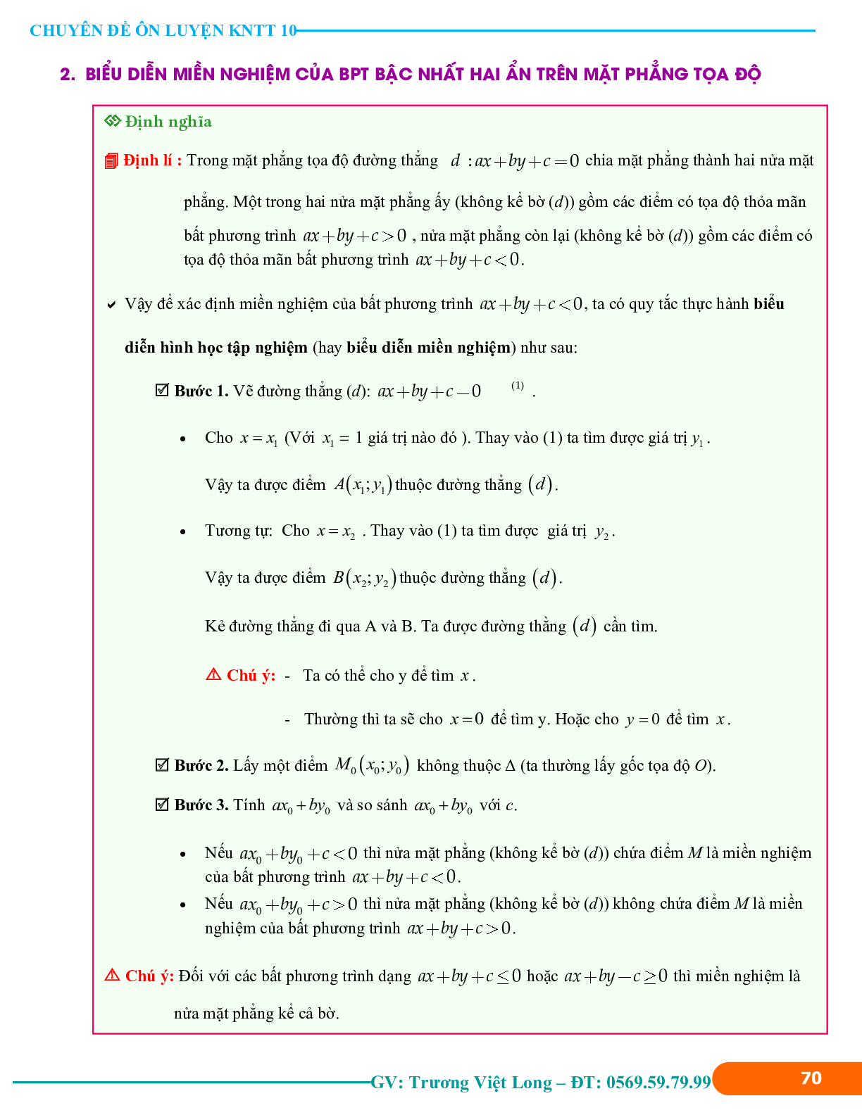 500 Bài tập Toán 10 bất phương trình và hệ phương trình bậc nhất hai ẩn (có đáp án năm 2024) (trang 4)