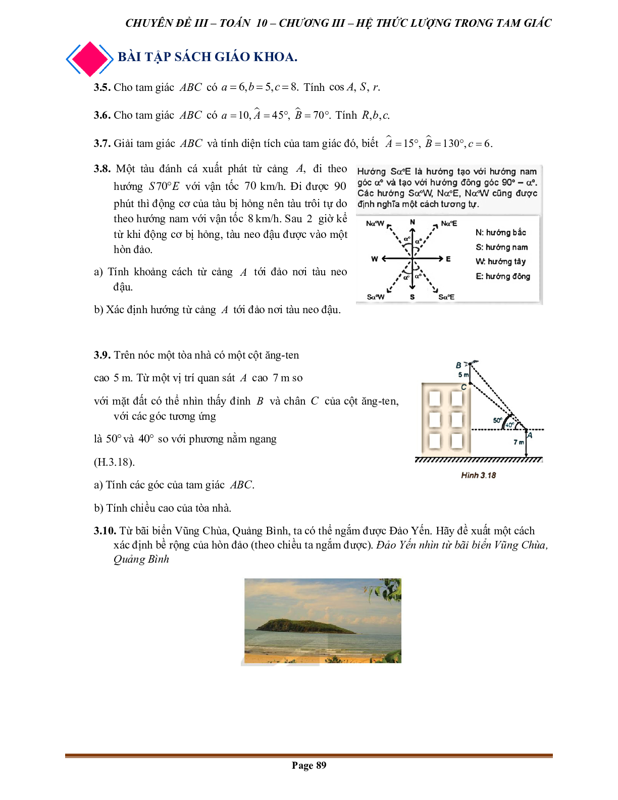 90 Bài tập hệ thức lượng trong tam giác (có đáp án năm 2024) - Toán 10 (trang 2)