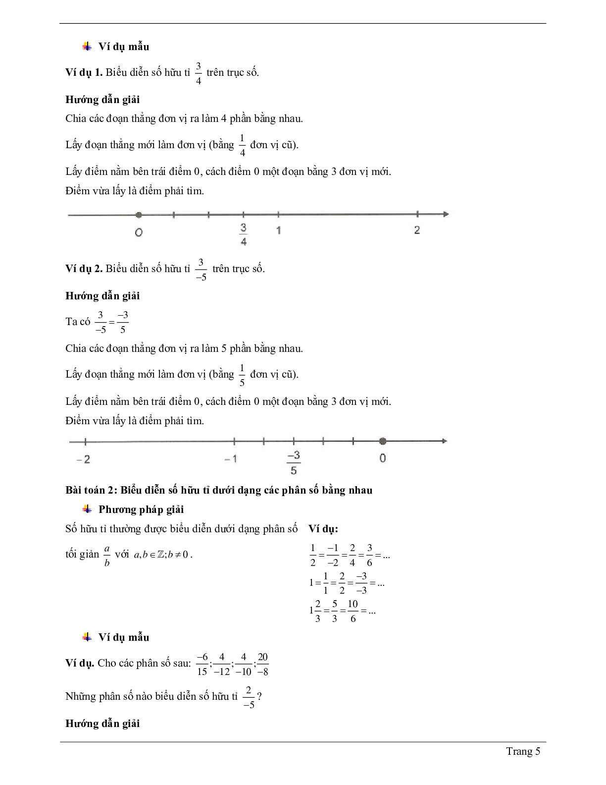70 Bài tập về tập hợp các số hữu tỉ (có đáp án năm 2024) - Toán 7 (trang 5)