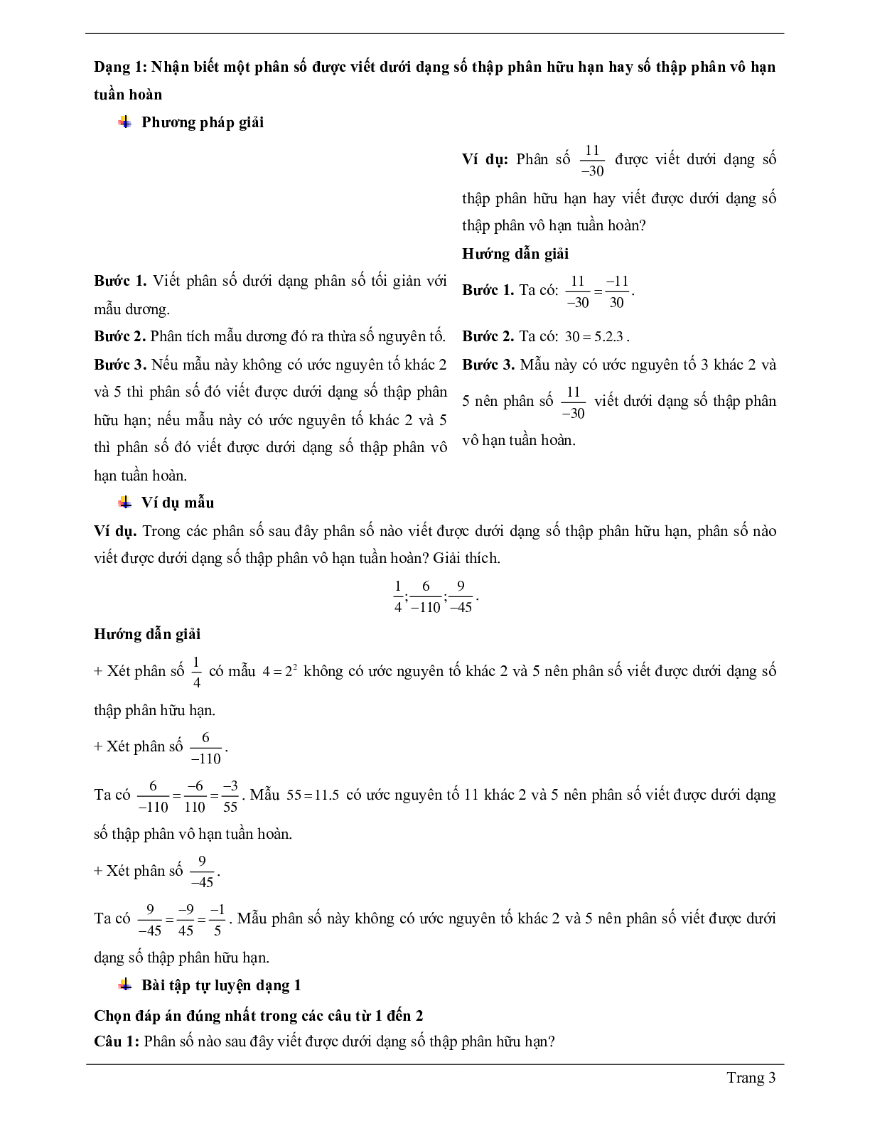 60 Bài tập làm quen với số thập phân vô hạn tuần hoàn (có đáp án năm 2023) - Toán 7 (trang 3)