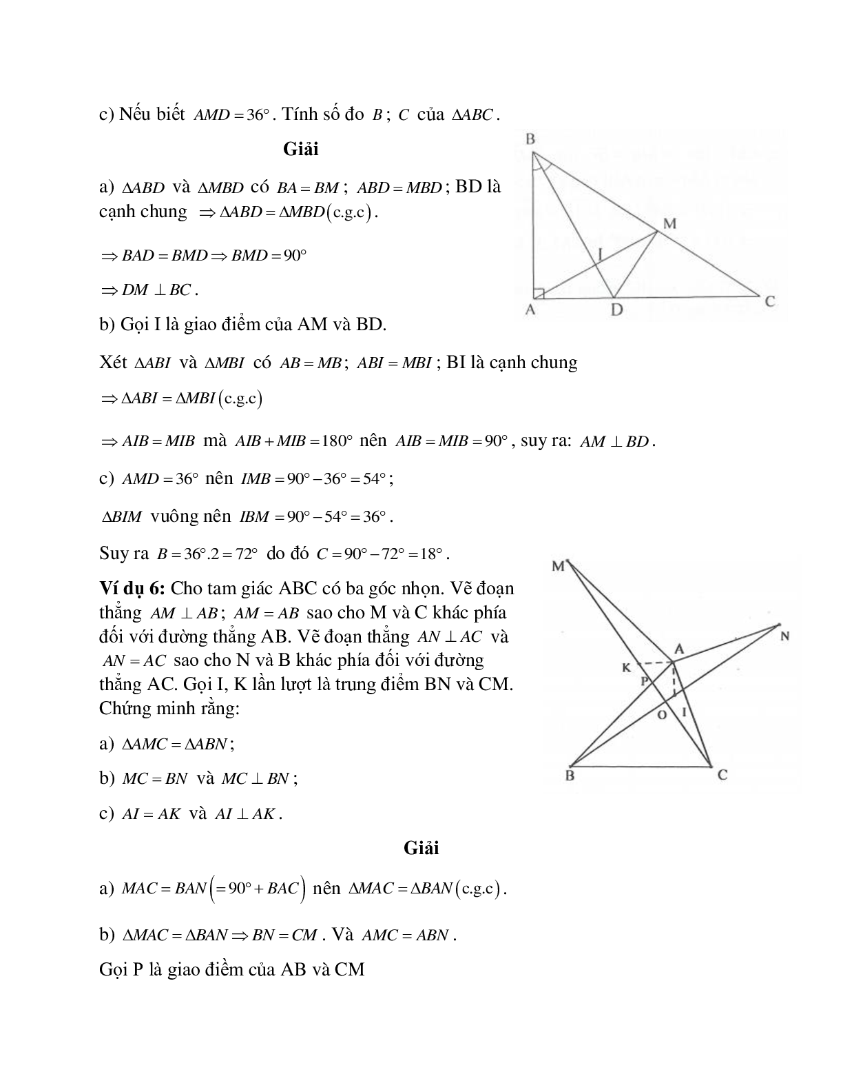 30 Bài tập hai tam giác bằng nhau (có đáp án năm 2024) - Toán 7 (trang 6)