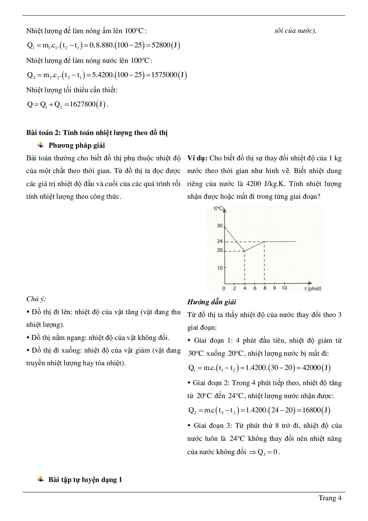 100 bài tập về nhiệt lượng - phương trình cân bằng nhiệt (có đáp án năm 2023) - Vật lí 8 (trang 4)