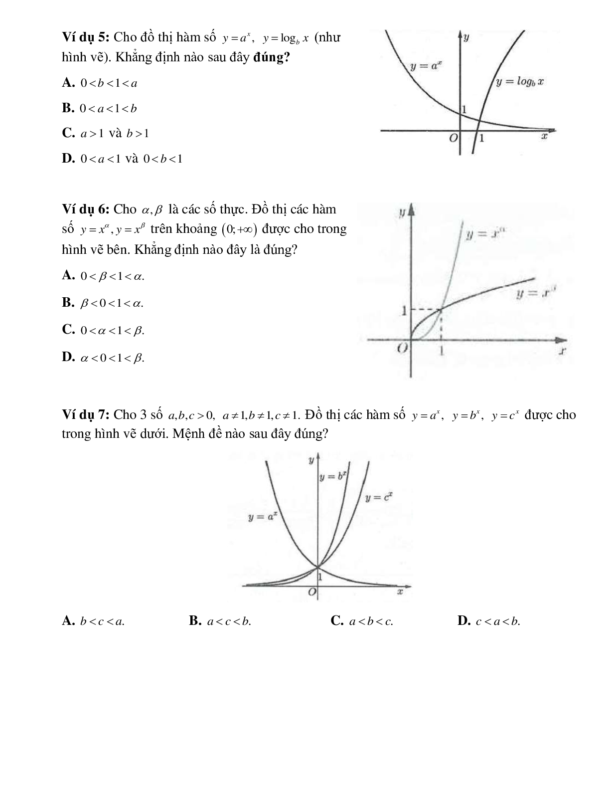 Cách nhận biết đồ thị hàm số mũ, hàm số logarit (2024) mới nhất (trang 4)