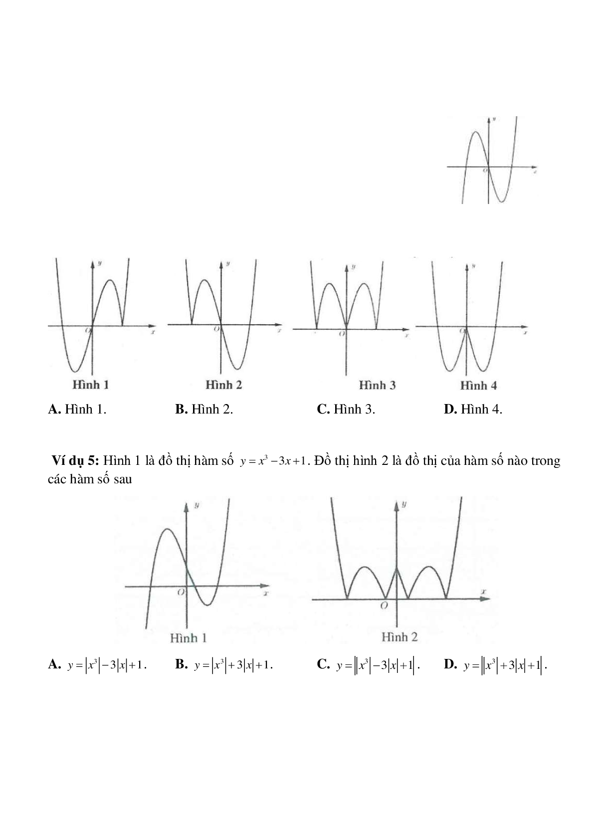 30 Bài tập Vẽ đồ thị hàm số chứa dấu giá trị tuyệt đối (2024) hay, có đáp án chi tiết (trang 4)
