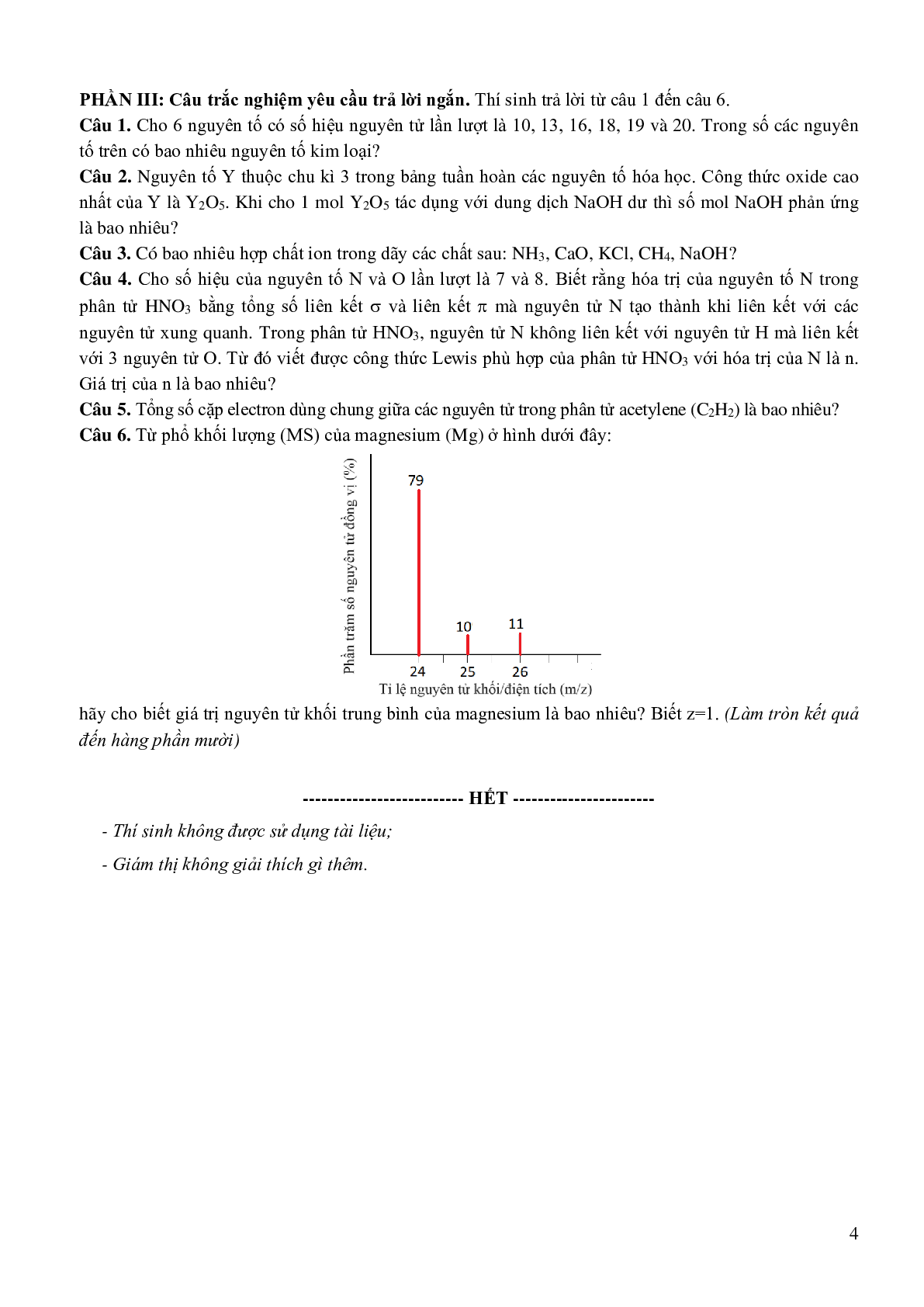 Đề minh họa môn Hóa học thi tốt nghiệp THPT 2025 (có đáp án) (trang 4)
