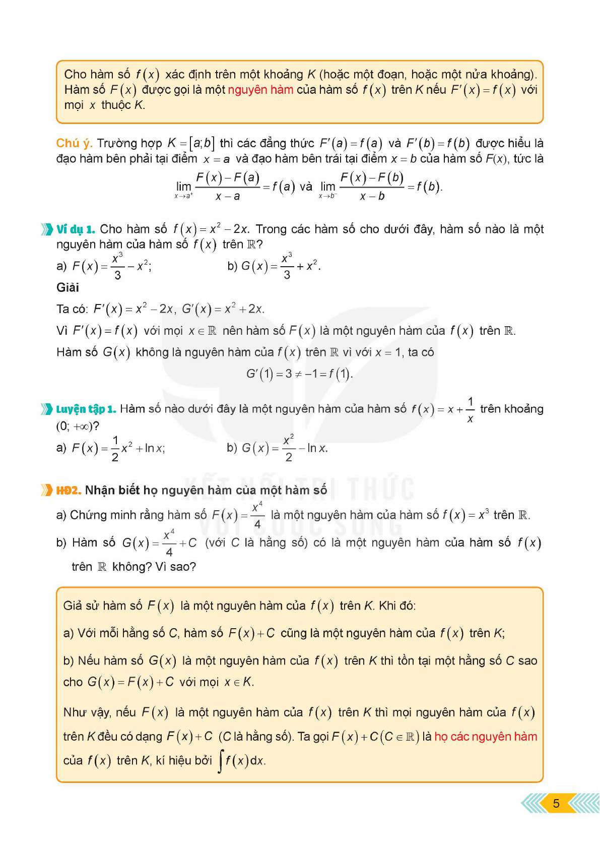 SGK Toán 12 Tập 2 Kết nối tri thức PDF | Sách giáo khoa Toán 12 Tập 2 Kết nối tri thức (trang 7)