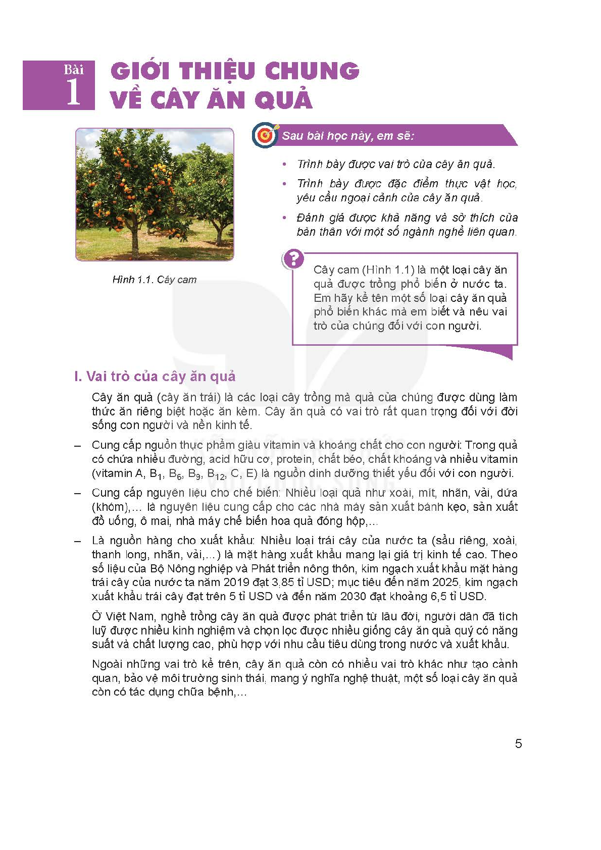 SGK Công nghệ 9 - Trồng cây ăn quả (Kết nối tri thức PDF) | Sách giáo khoa Công nghệ lớp 9 -  Trồng cây ăn quả (Kết nối tri thức) (trang 7)