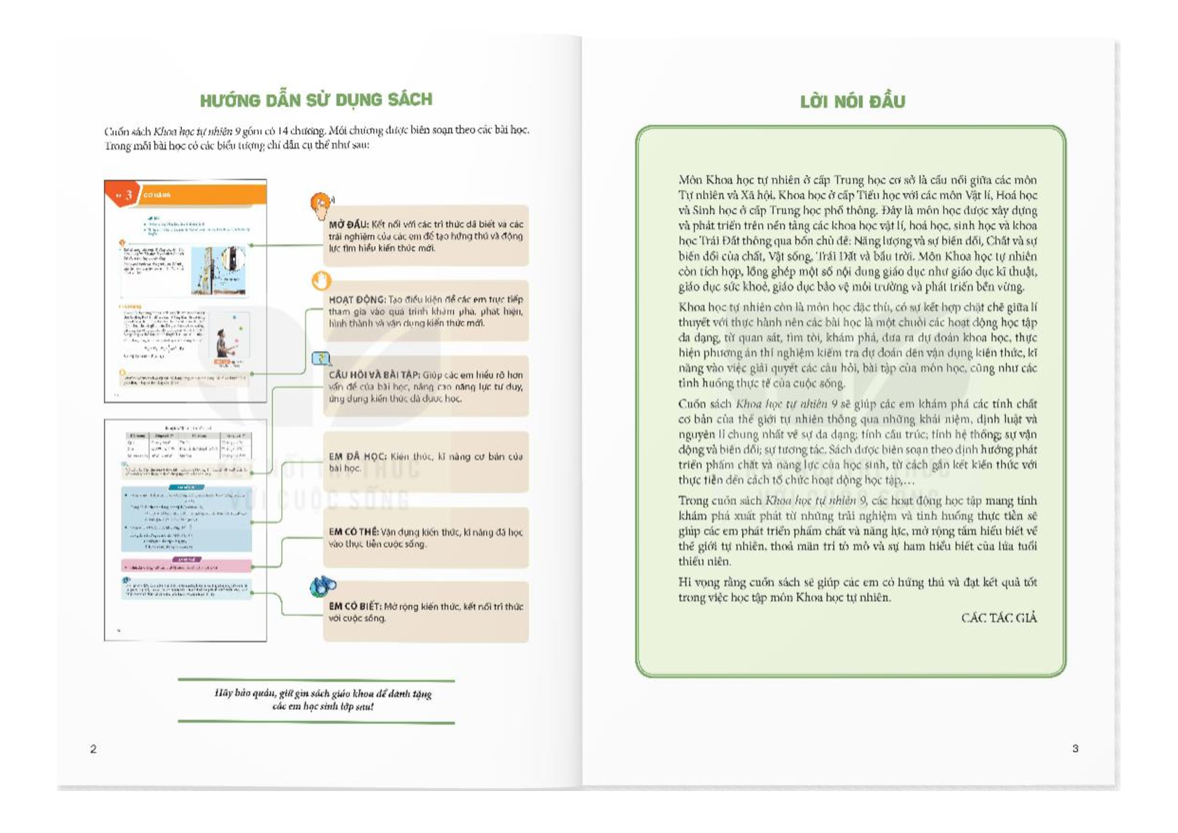 SGK Khoa học tự nhiên 9 Kết nối tri thức PDF | Sách giáo khoa Khoa học tự nhiên lớp 9 Kết nối tri thức (trang 3)