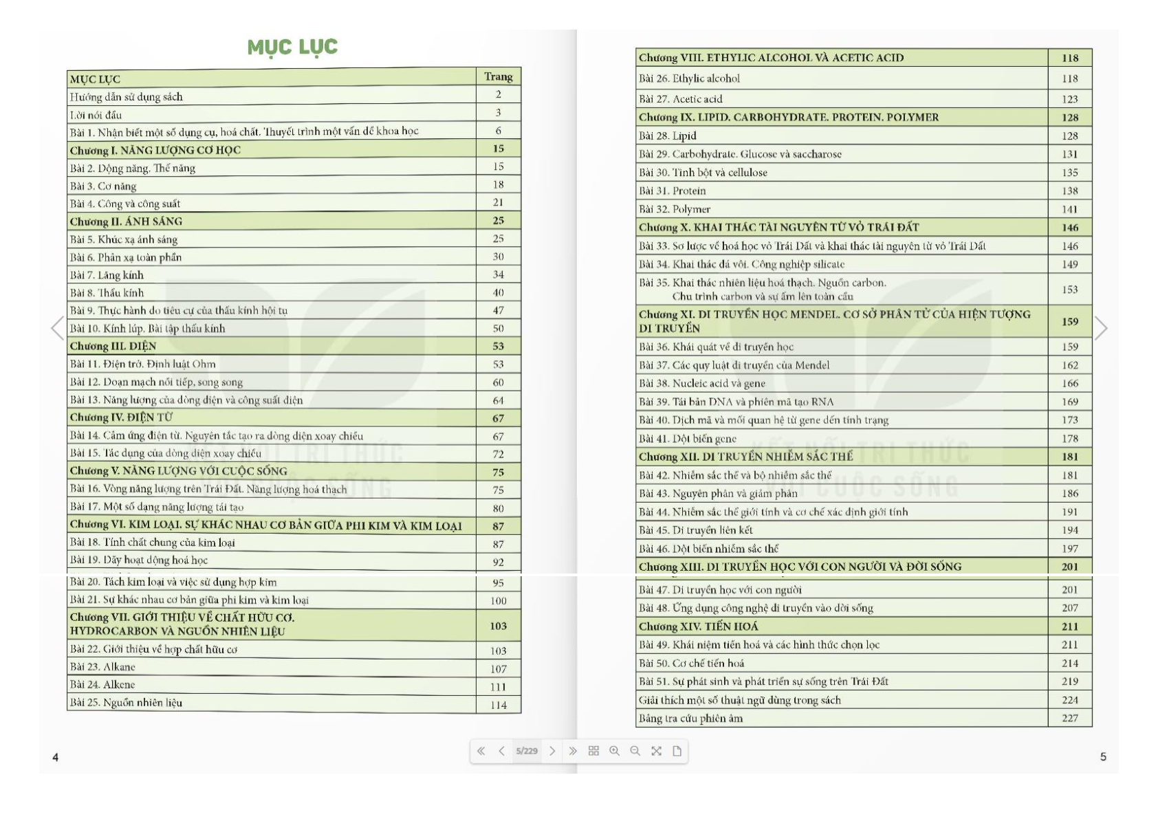 SGK Khoa học tự nhiên 9 Kết nối tri thức PDF | Sách giáo khoa Khoa học tự nhiên lớp 9 Kết nối tri thức (trang 4)