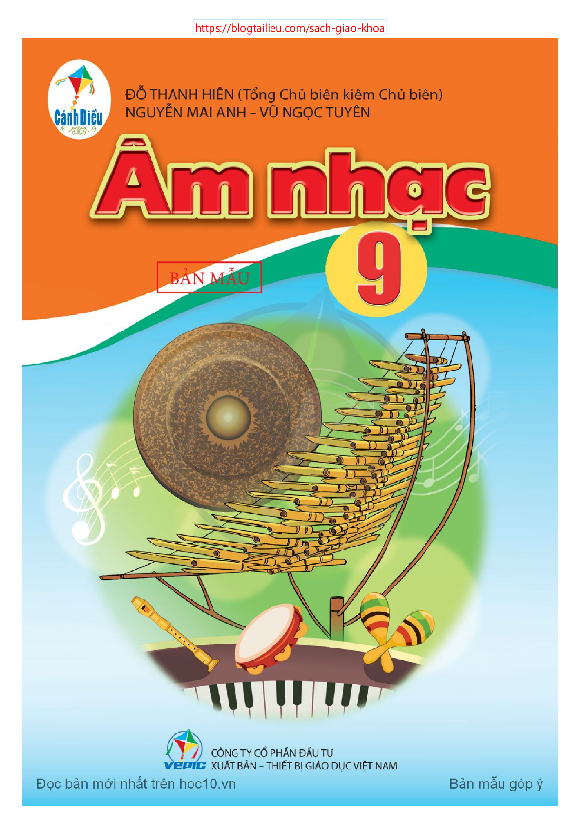 SGK Âm nhạc 9 Cánh diều PDF | Sách giáo khoa Âm nhạc lớp 9 Cánh diều (trang 1)