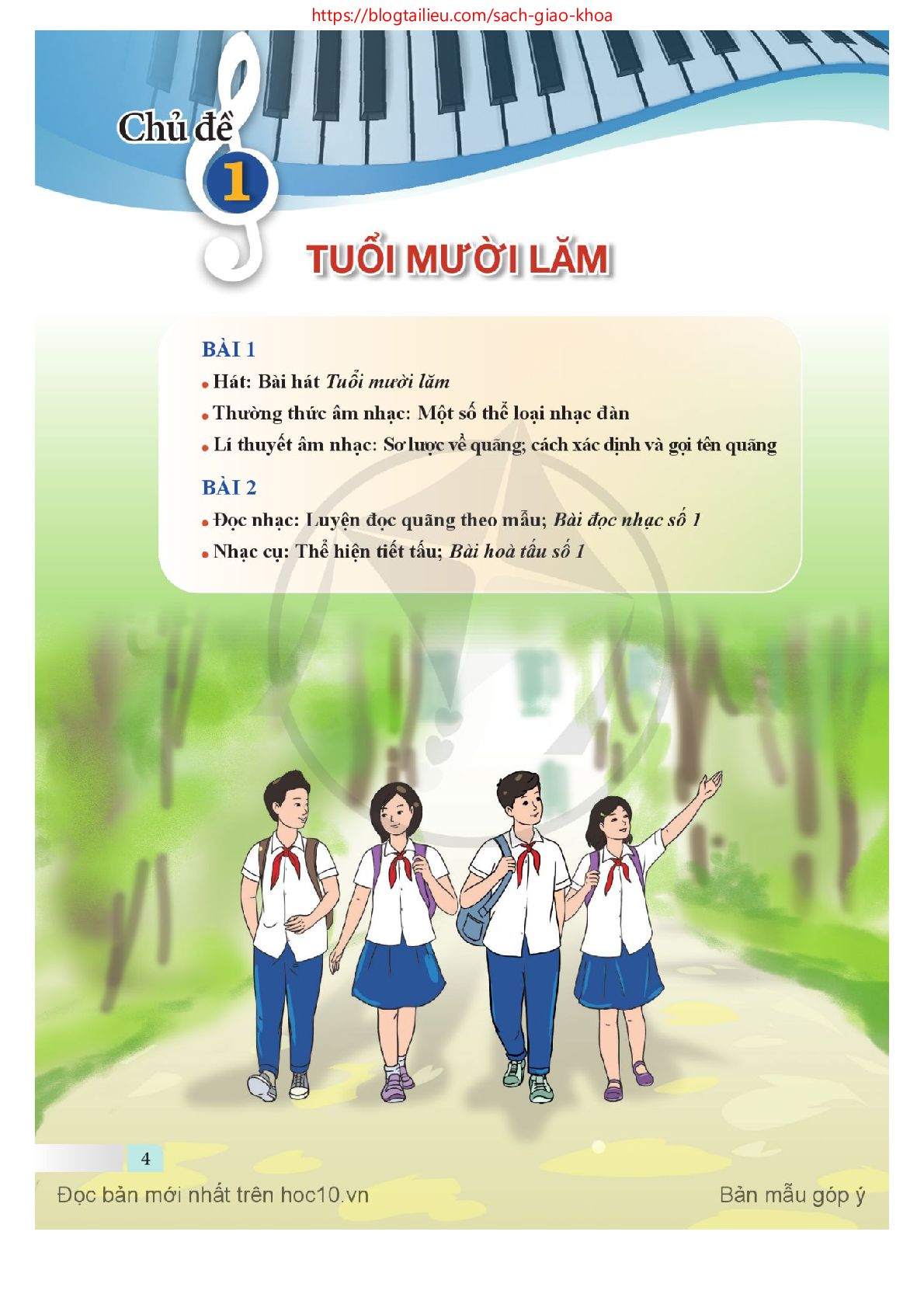 SGK Âm nhạc 9 Cánh diều PDF | Sách giáo khoa Âm nhạc lớp 9 Cánh diều (trang 6)