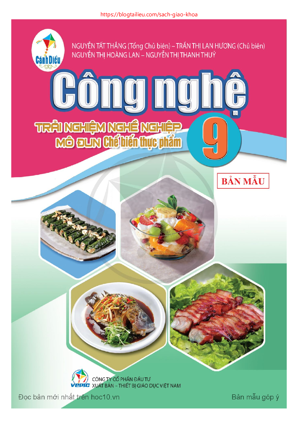 SGK Công nghệ lớp 9 (Chế biến thực phẩm) Cánh diều PDF | Sách giáo khoa Công nghệ lớp 9 (Chế biến thực phẩm) Cánh diều (trang 1)