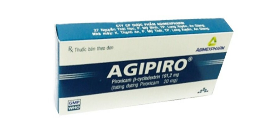 Agipiro - Kháng viêm giảm đau trong điều trị viêm khớp - Hộp 2 vỉ x 10 viên - Cách dùng