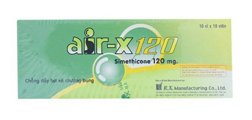 Thuốc Air-X - Điều trị các triệu chứng đầy hơi, chướng bụng - Hộp 10 vỉ x 10 viên - Cách dùng